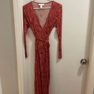 Pink Floral Maternity Dress